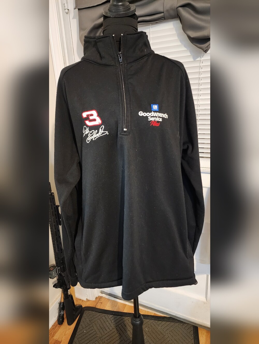 Men’s Chase Authentics Dale Earnhardt Intimidator Fleece Quarter Zip Med Lg